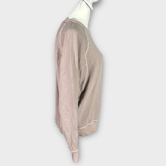 The Great. The College Sweatshirt Women's 0 Soft Lilac Long Sleeve Distressed - Picture 6 of 12